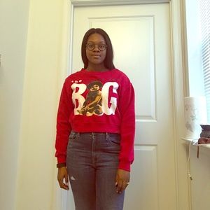 Red Crop top sweater
